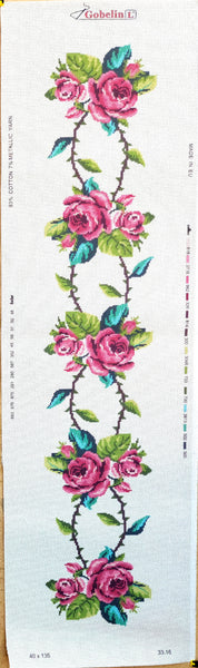 Printed  Canvas for Embroidery Table Running tapestry  33.16 (16"x54") GobelinL