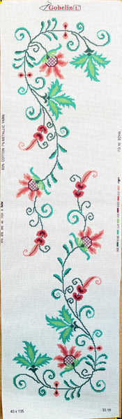 Printed  Canvas for Embroidery Table Running tapestry  33.18 (16"x54") GobelinL