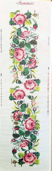 Printed Canvas for Embroidery Table Running tapestry  33.24 (16"x54") GobelinL