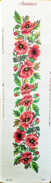 Printed  Canvas for Embroidery Table Running tapestry  33.23 (16"x54") GobelinL