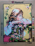Portrait of girl seats on chair. (18"x24") D564 by GobelinL