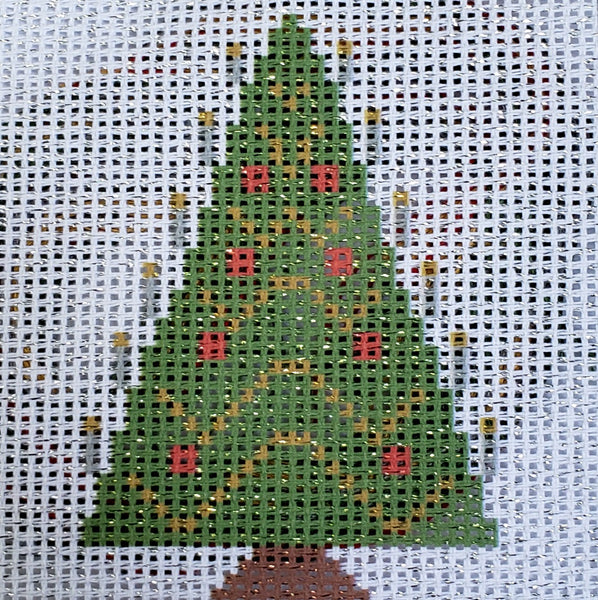 Printed Canvas for Cross Stitch Embroidery Kit - Christmas Tree 6"x6" 44.301 by GobelinL