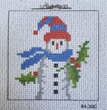 Printed Canvas for Cross Stitch Embroidery Kit - Snowman 6"x6" 44.300 by GobelinL