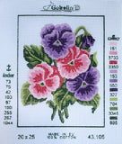 Printed Canvas for Half Cross Stitch Embroidery Kit - Flower 8"x10" 43.105 by GobelinL