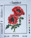 Printed Canvas for Half Cross Stitch Embroidery Kit - Flower 8"x10" 43.106 by GobelinL