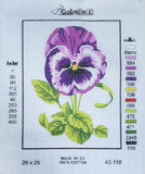 Printed Canvas for Half Cross Stitch Embroidery Kit - Flower 8"x10" 43.110 by GobelinL