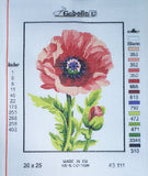 Printed Canvas for Half Cross Stitch Embroidery Kit - Flower 8"x10" 43.111 by GobelinL
