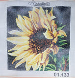 Painted canvas Cushion Cross Stitch Kit "Flower" (18"x18") 01.133 by GobelinL