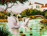 Swans. (18"x24") D470 by GobelinL