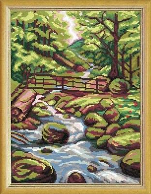 Forest stream. (16"x20") J-03 by Charivnytsya