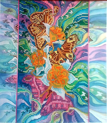 Moths canvas pattern for bead embroidery AC-106