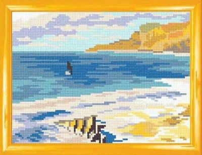 Sailling At Sainte Adresse by C Mone. (10"x12") H-39 by Charivnytsya