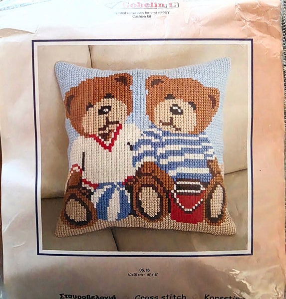 Painted canvas Cushion Cross Stitch Kit (18"x18") 05.16 by GobelinL