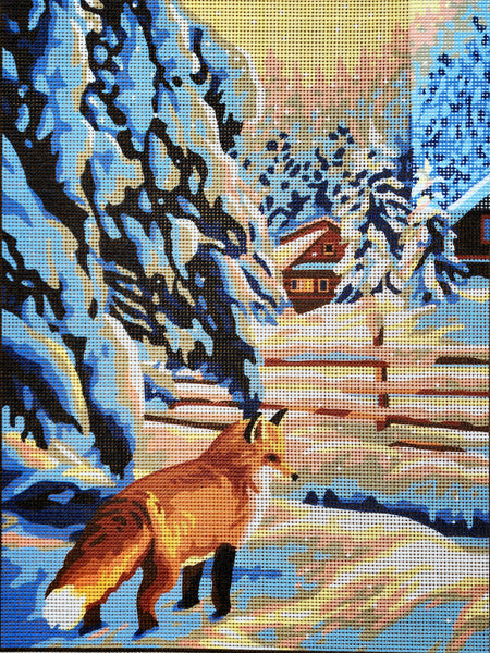 Fox. (16"x20") 10515W by Collection D'Art
