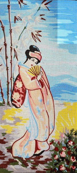 Japanese Lady. (12"x24") 8052W by Collection D'Art.