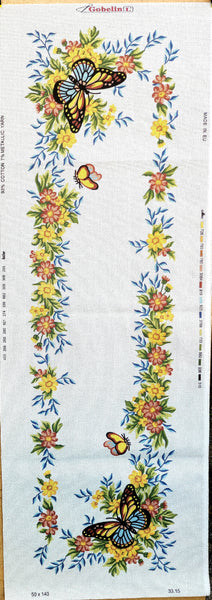 Printed  Canvas for Embroidery Table Running tapestry  33.15 (20"x56") GobelinL