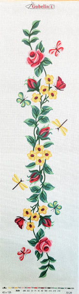 Printed Canvas for Embroidery Table Running tapestry  33.29 (16"x54") GobelinL