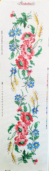Printed Canvas for Embroidery Table Running tapestry  33.25 (16"x54") GobelinL