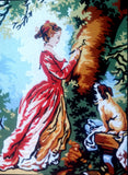 Lady Painting Dog. (20"x24") D476 GobelinL