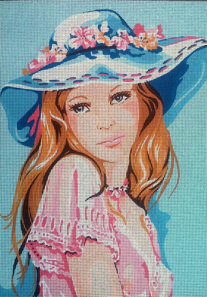 Lady in a bonnet.  (18"x24") D488 by GobelinL