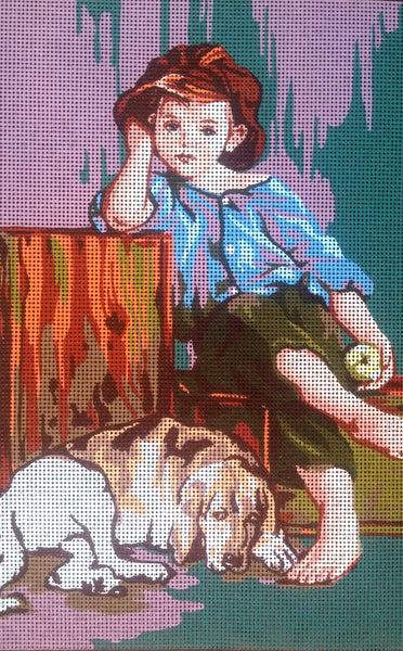 Portrait boy with dog. (16"x20") 40.101 by GobelinL