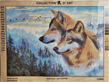 Wolves couple. (24"x32") 12999 by Collection D'Art