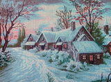 Winter village. (18"x24") D451 by GobelinL