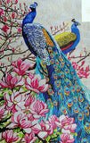 Peacocks and magnolia. (24"x36") 14284 by Collection D'Art