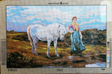 Lady and  Horse. (24"x36") 14280 by Collection D'Art