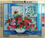 Flowers (Roses by the Window). (20"x24") 11399 by Collection D'Art