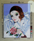 Young Lady (Pierrot With Rose). (20"x24") 11307 by Collection D'Art
