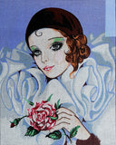 Young Lady (Pierrot With Rose). (20"x24") 11307 by Collection D'Art