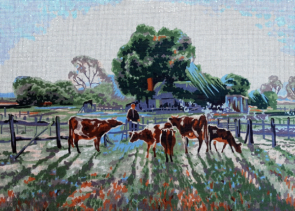 Farm. (24"x32") 12993 by Collection D'Art
