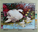 Swan and cygnets. (20"x24") 11863-o by Collection D'Art