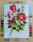 Red Roses and Butterfly. (16"x20") 10468 by Collection D'Art
