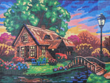 Cottage by the River. (16"x20") 10500 by Collection D'Art