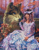 Lady and Wolf. (20"x24") 11870 by Collection D'Art