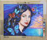 Portrait with Butterflies. (20"x24") 11590 by Collection D'Art