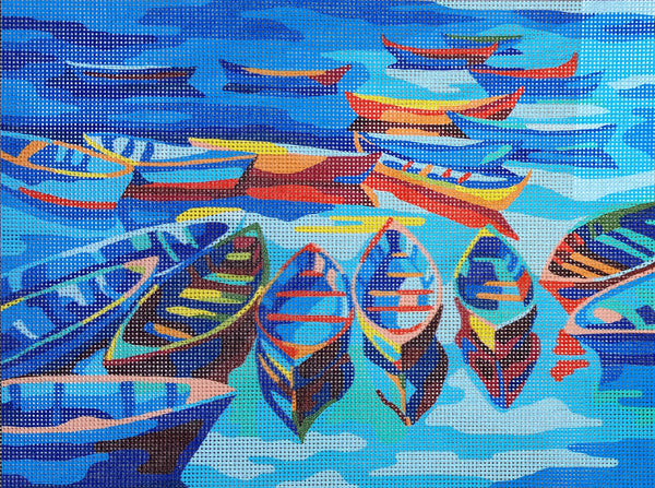 Boats. (16"x20") 10481 by Collection D'Art