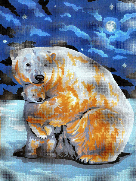 Polar Bears. (16"x20") 10425 by Collection D'Art