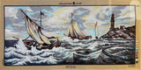 Sailing Boats on a Rough Sea. (24"x43") 13921 by Collection D'Art