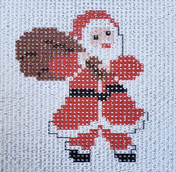 Printed Canvas for Cross Stitch Embroidery Kit - Santa Claus 6"x6" 44.305 by GobelinL