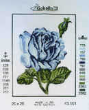 Printed Canvas for Half Cross Stitch Embroidery Kit - Flower 8"x10" 43.101 by GobelinL