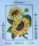Printed Canvas for Half Cross Stitch Embroidery Kit - Flower 8"x10" 43.102 by GobelinL