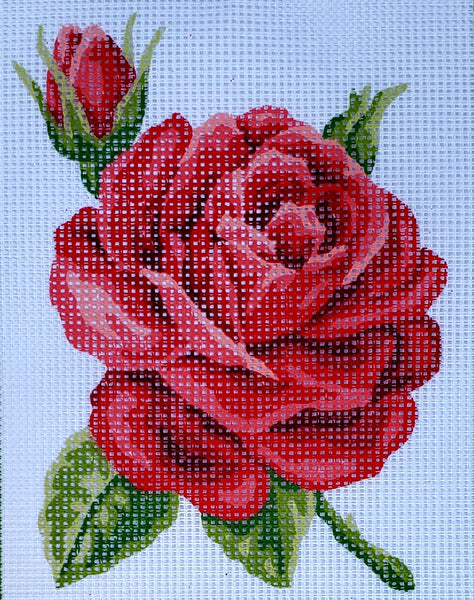 Printed Canvas for Half Cross Stitch Embroidery Kit - Flower 8"x10" 43.103 by GobelinL