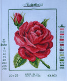 Printed Canvas for Half Cross Stitch Embroidery Kit - Flower 8"x10" 43.103 by GobelinL