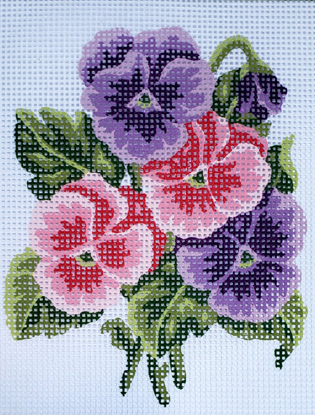 Printed Canvas for Half Cross Stitch Embroidery Kit - Flower 8"x10" 43.105 by GobelinL