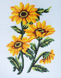 Printed Canvas for Half Cross Stitch Embroidery Kit - Flower 8"x10" 43.107 by GobelinL