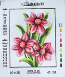 Printed Canvas for Half Cross Stitch Embroidery Kit - Flower 8"x10" 43.108 by GobelinL