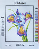 Printed Canvas for Half Cross Stitch Embroidery Kit - Flower 8"x10" 43.109 by GobelinL